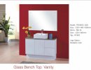 Glass Bench Top Vanity 1200mm