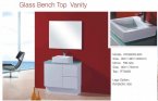 Glass Bench Top Vanity 900mm