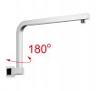 Square Swivel L-shape shower rose arm